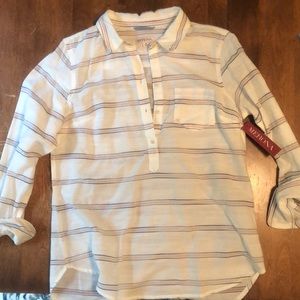 Merona half button front blouse
